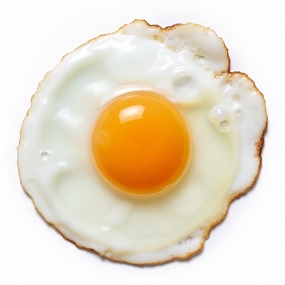 Fried Egg on White Background Fried Egg on White Background