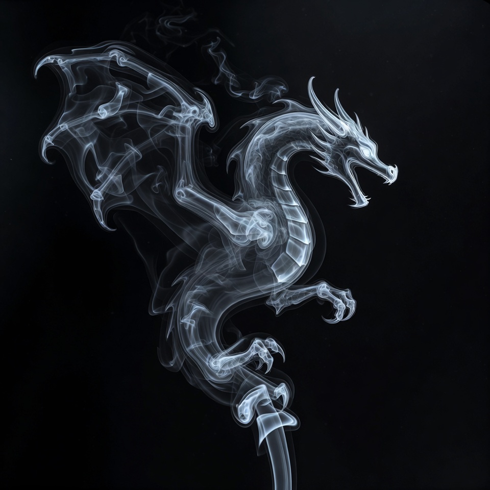 Smoke Dragon Illustration Smoke Dragon Illustration
