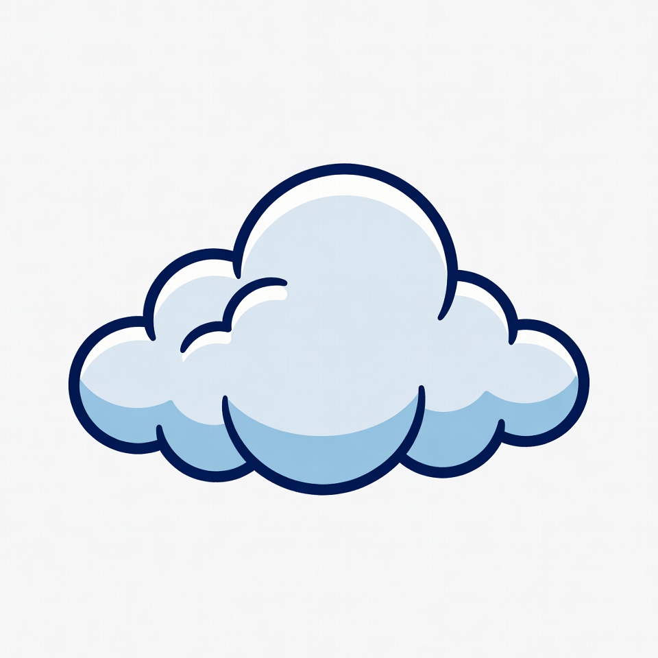 Fluffy Cartoon Cloud Illustration Fluffy Cartoon Cloud Illustration