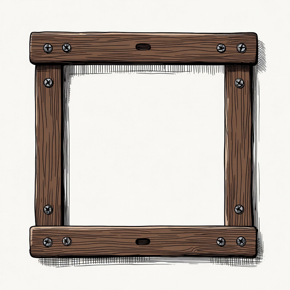 Wooden Picture Frame Illustration Wooden Picture Frame Illustration