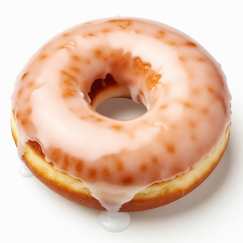 Glazed Donut on White Background Glazed Donut on White Background
