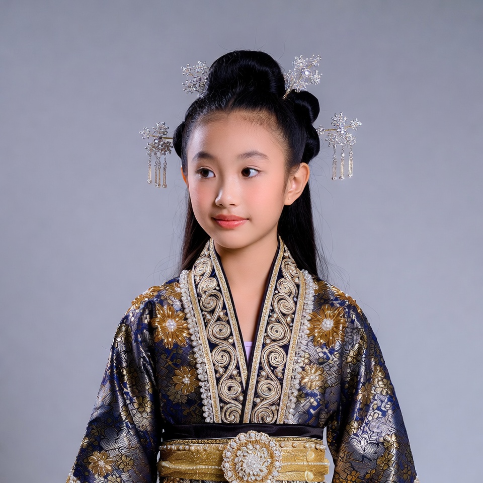 Asian girl in traditional Chinese dress Asian girl in traditional Chinese dress