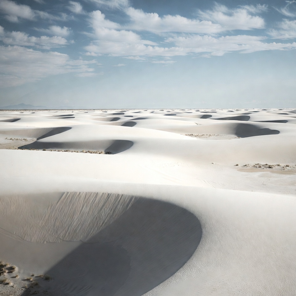 White Sand Dunes Landscape White Sand Dunes Landscape