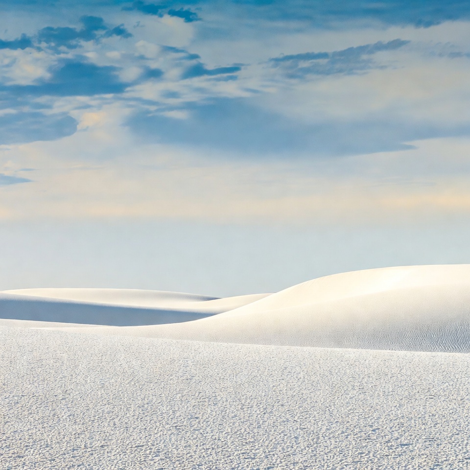 White Sand Dunes Under Blue Sky White Sand Dunes Under Blue Sky