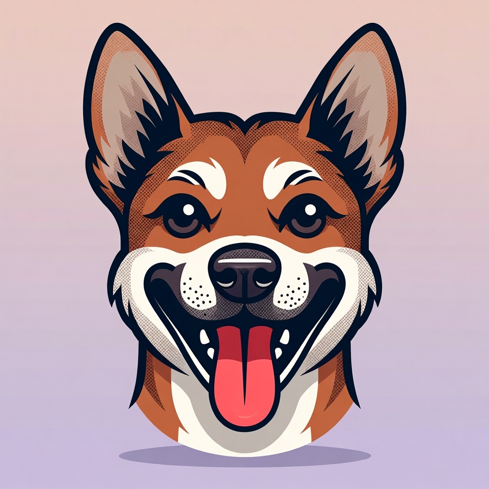 Smiling Shiba Inu Dog Head Smiling Shiba Inu Dog Head