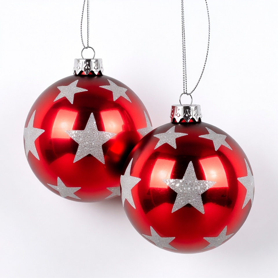 Red Star Christmas Ornaments Hanging Red Star Christmas Ornaments Hanging