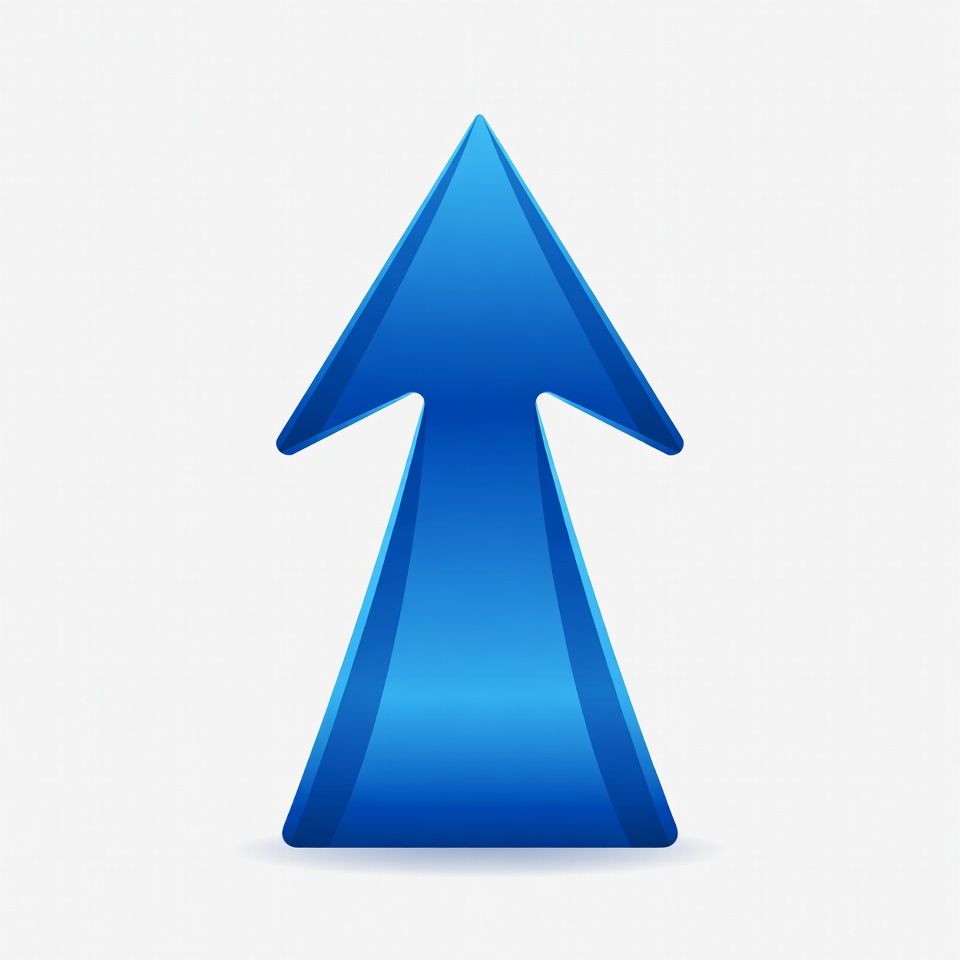 Blue upward arrow icon Blue upward arrow icon