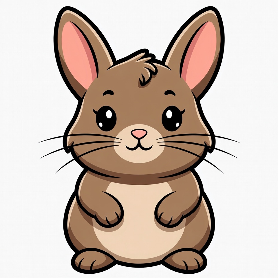 Cute brown bunny illustration Cute brown bunny illustration