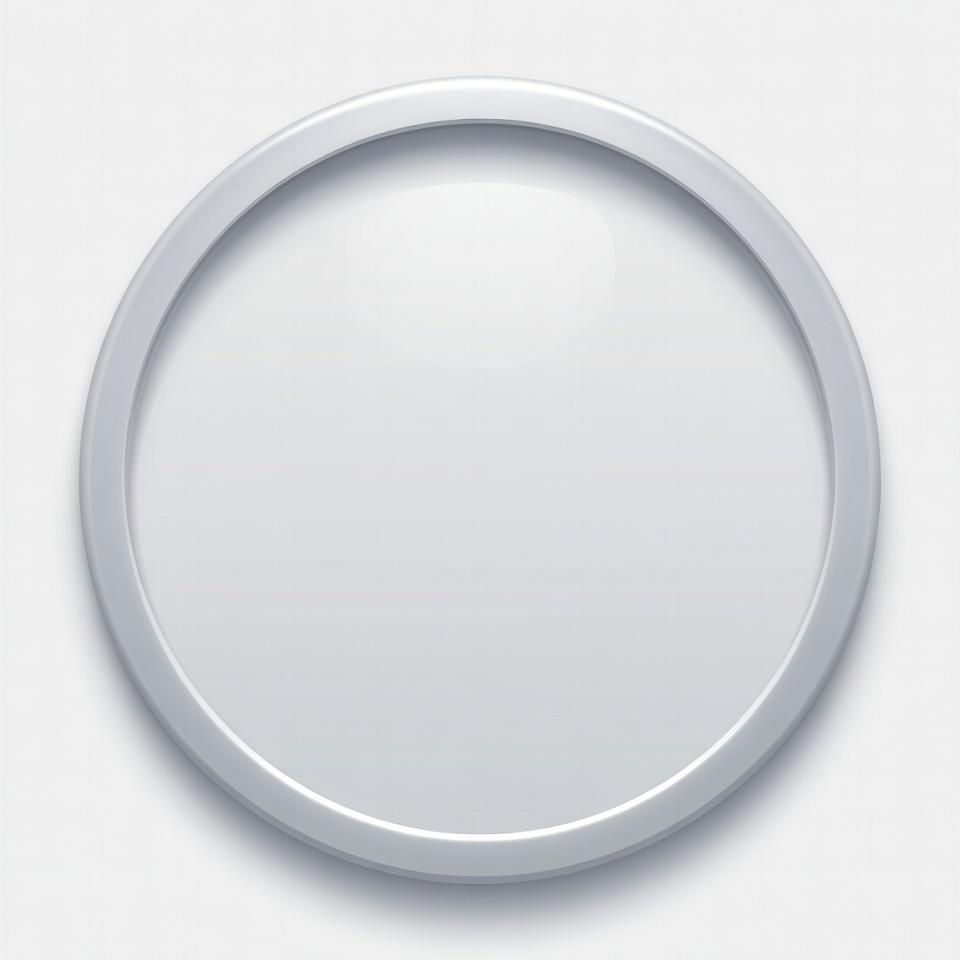 Shiny Silver Circular Frame Shiny Silver Circular Frame