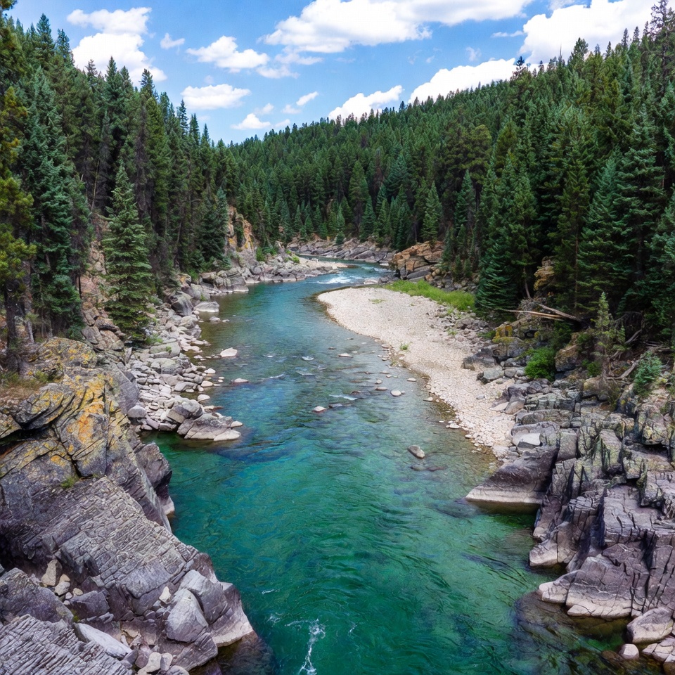 Turquoise River in Forest Canyon Turquoise River in Forest Canyon