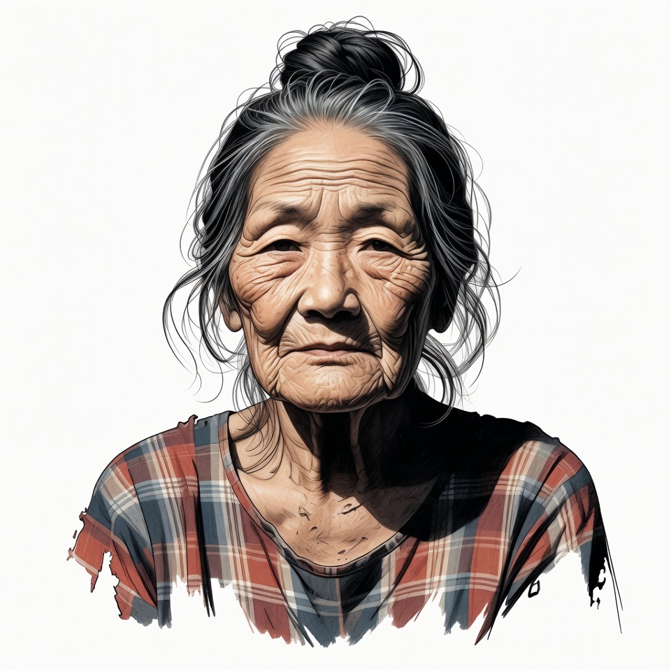 Elderly Asian woman portrait Elderly Asian woman portrait