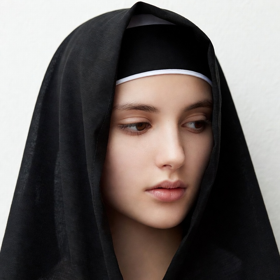 Young woman in nun habit Young woman in nun habit