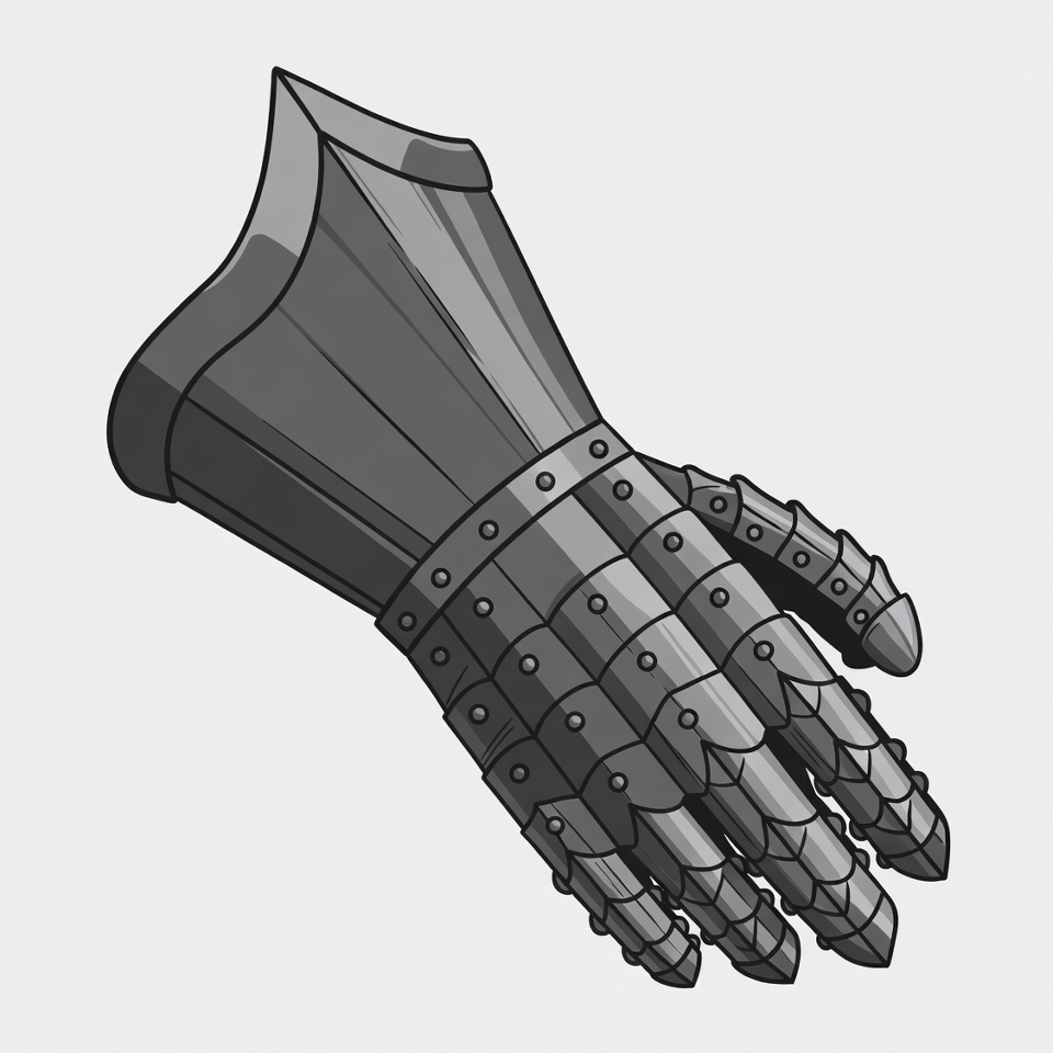 Medieval Knight Gauntlet Illustration Medieval Knight Gauntlet Illustration