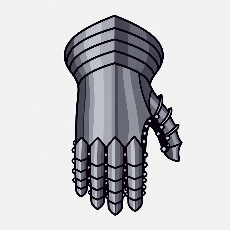 Medieval Knight Gauntlet Illustration Medieval Knight Gauntlet Illustration