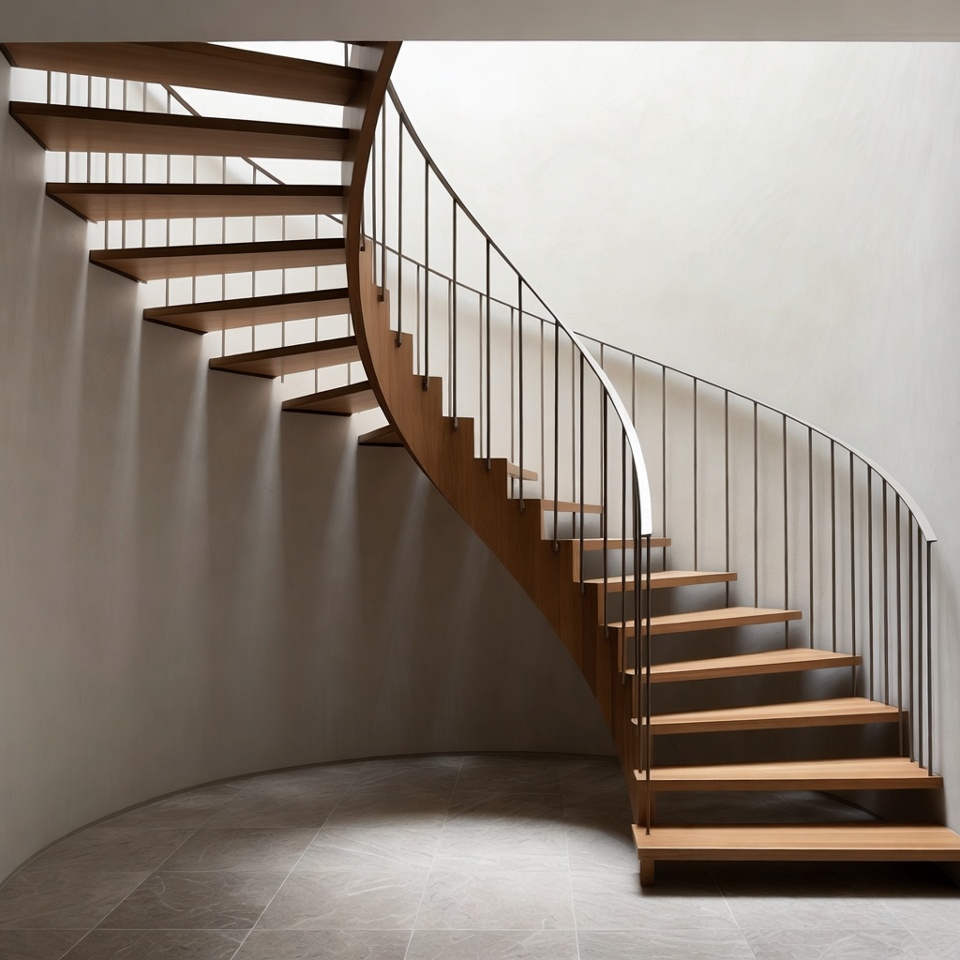 Modern Wooden Spiral Staircase Modern Wooden Spiral Staircase