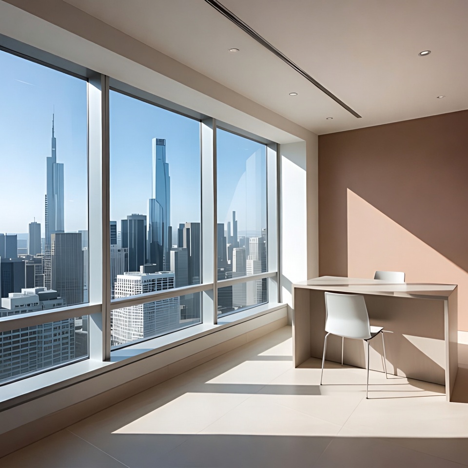 Modern Office Skyline View Modern Office Skyline View