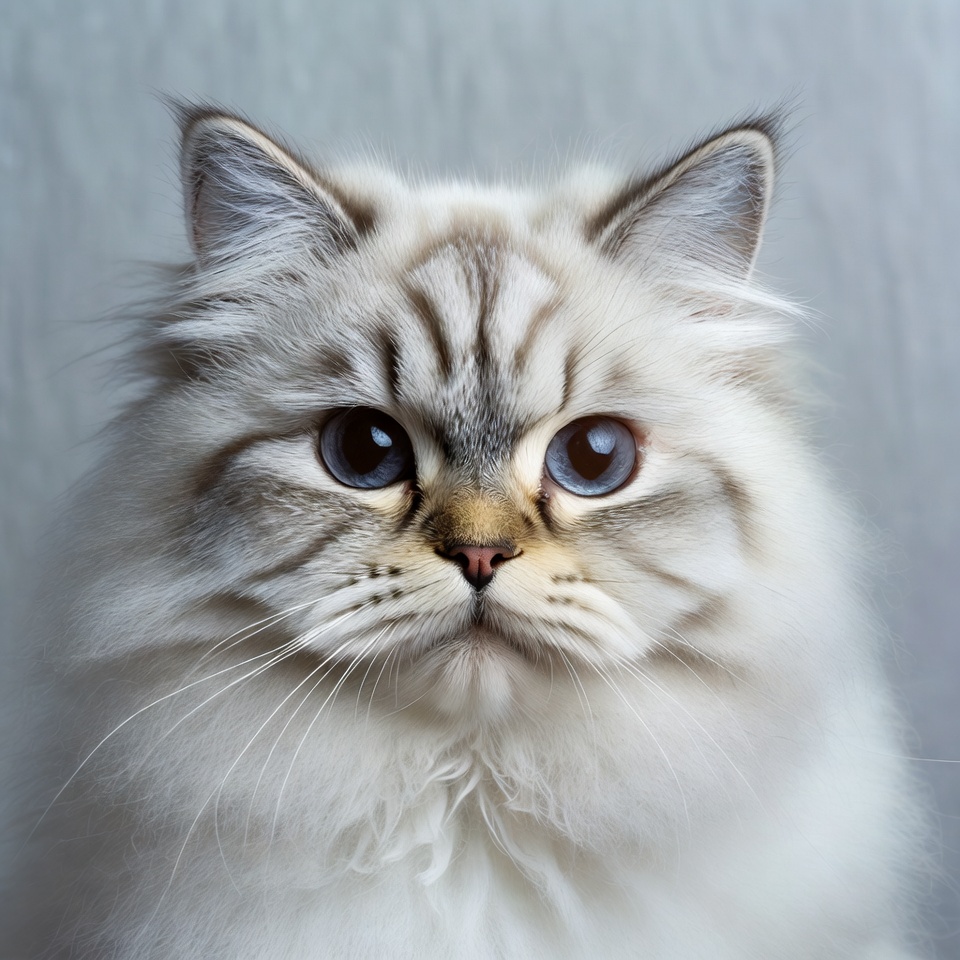 Close-up of blue-eyed Persian cat Close-up of blue-eyed Persian cat