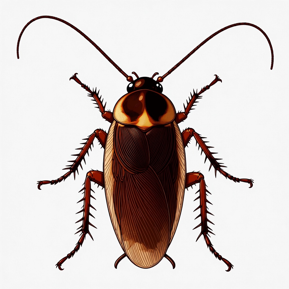 American Cockroach Illustration American Cockroach Illustration