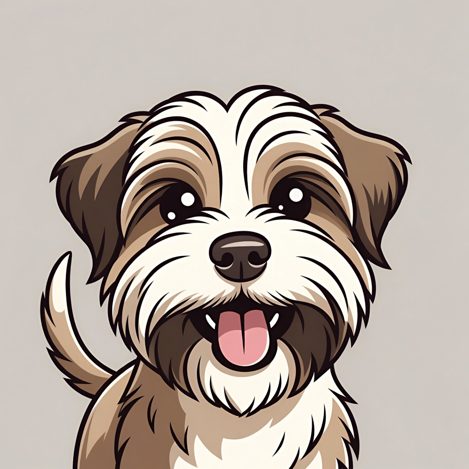 Cute Shih Tzu puppy illustration Cute Shih Tzu puppy illustration