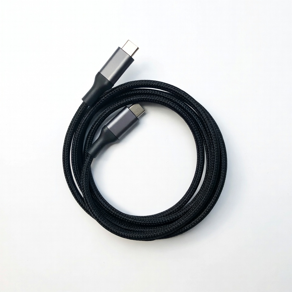 USB-C Cable on White Background USB-C Cable on White Background
