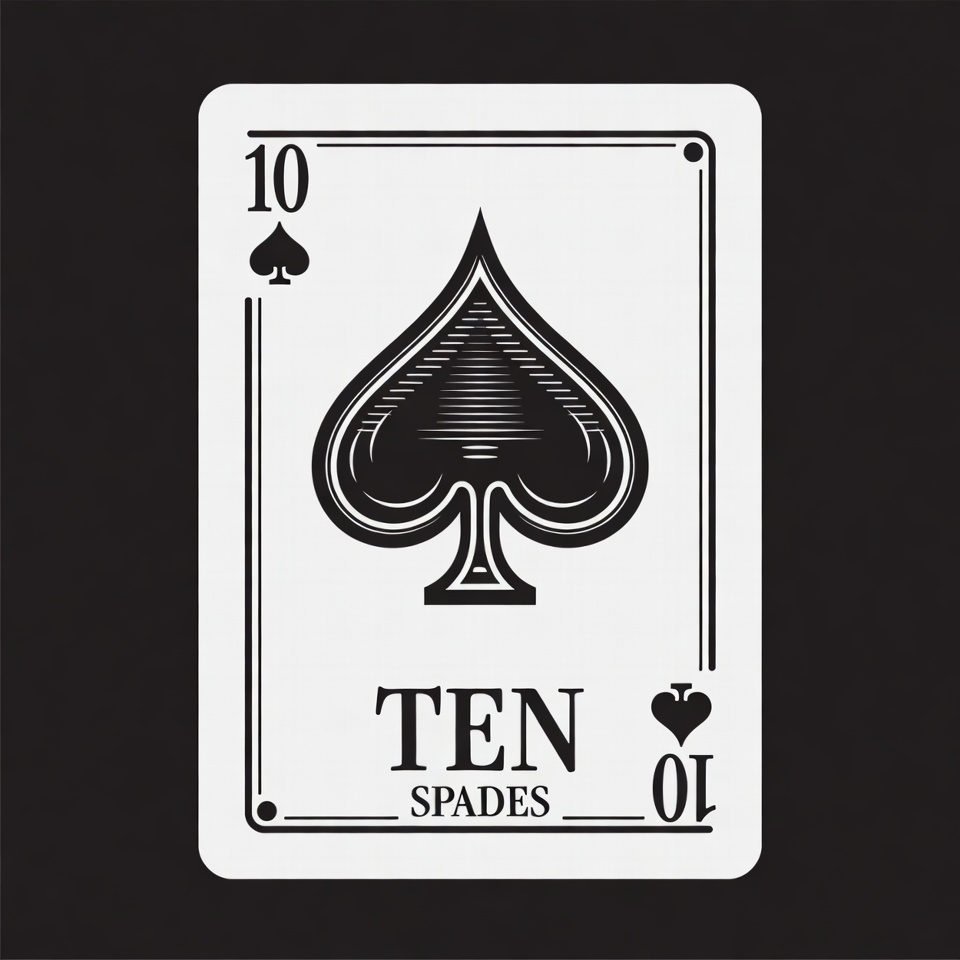 Ten of Spades Playing Card Ten of Spades Playing Card