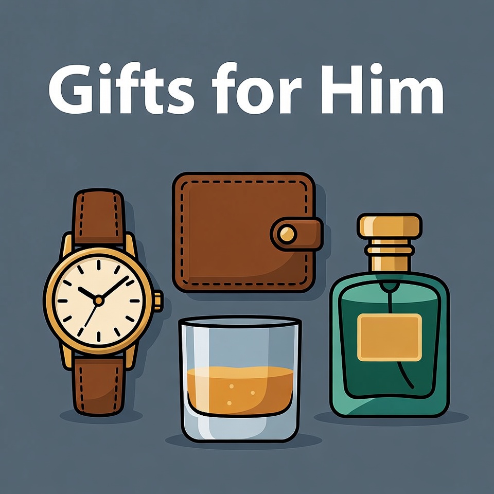 Gifts for Him Illustration Gifts for Him Illustration