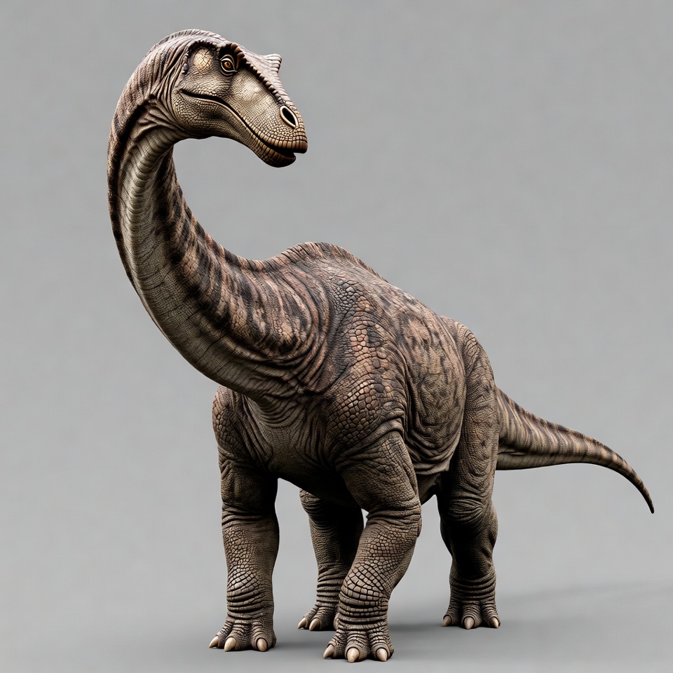 Brontosaurus dinosaur standing isolated Brontosaurus dinosaur standing isolated