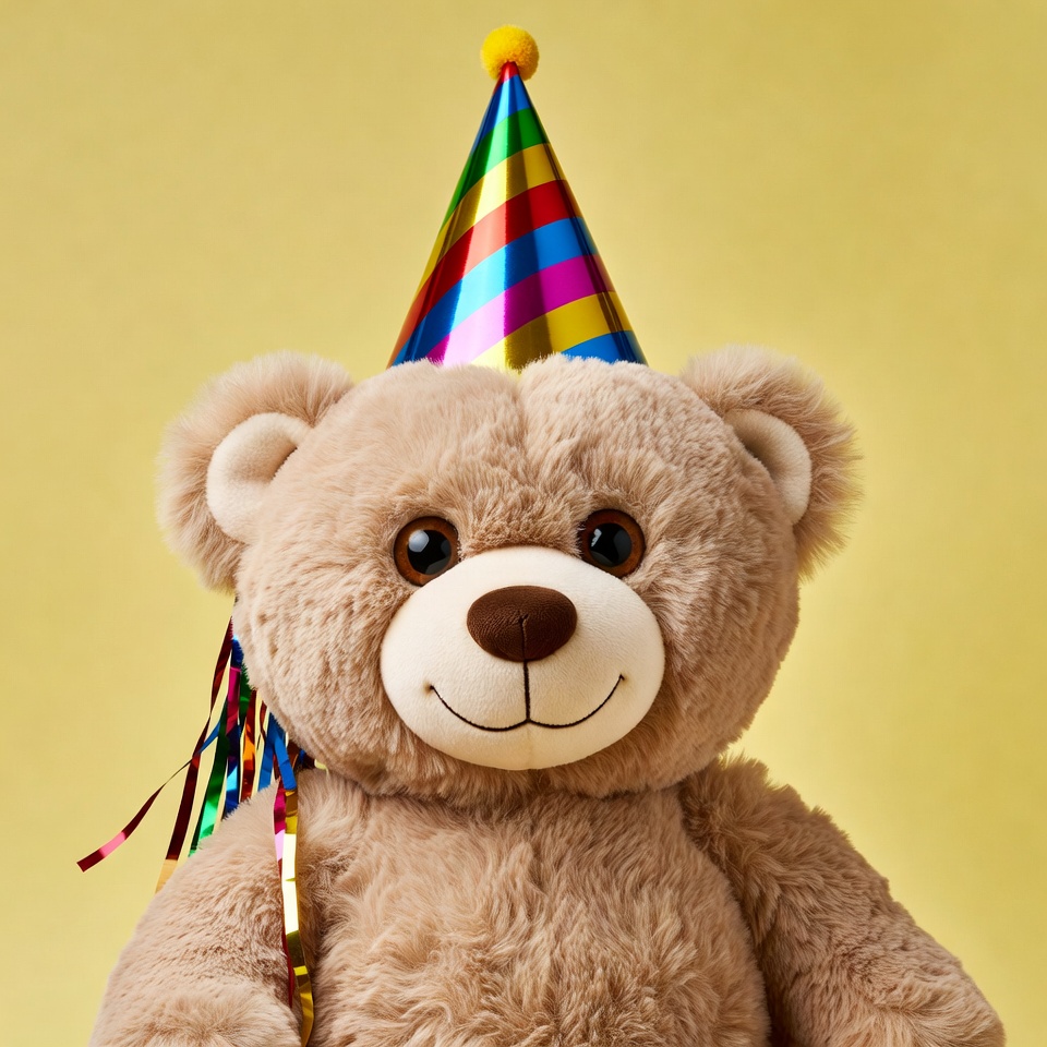 Teddy bear wearing party hat Teddy bear wearing party hat