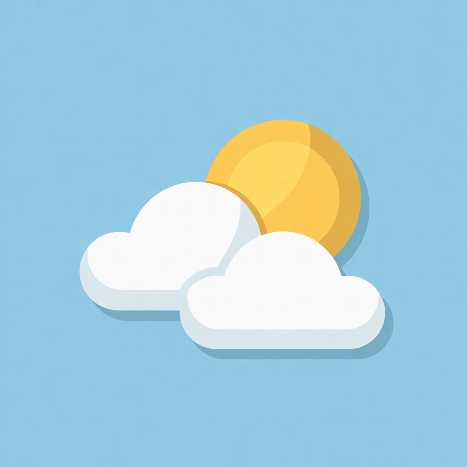 Sunny sky with clouds illustration Sunny sky with clouds illustration