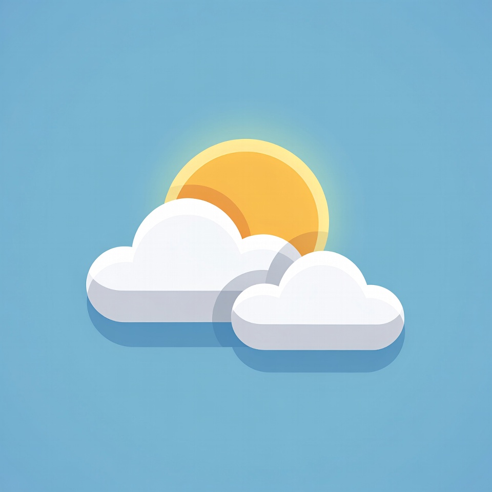 Sunny sky with clouds illustration Sunny sky with clouds illustration