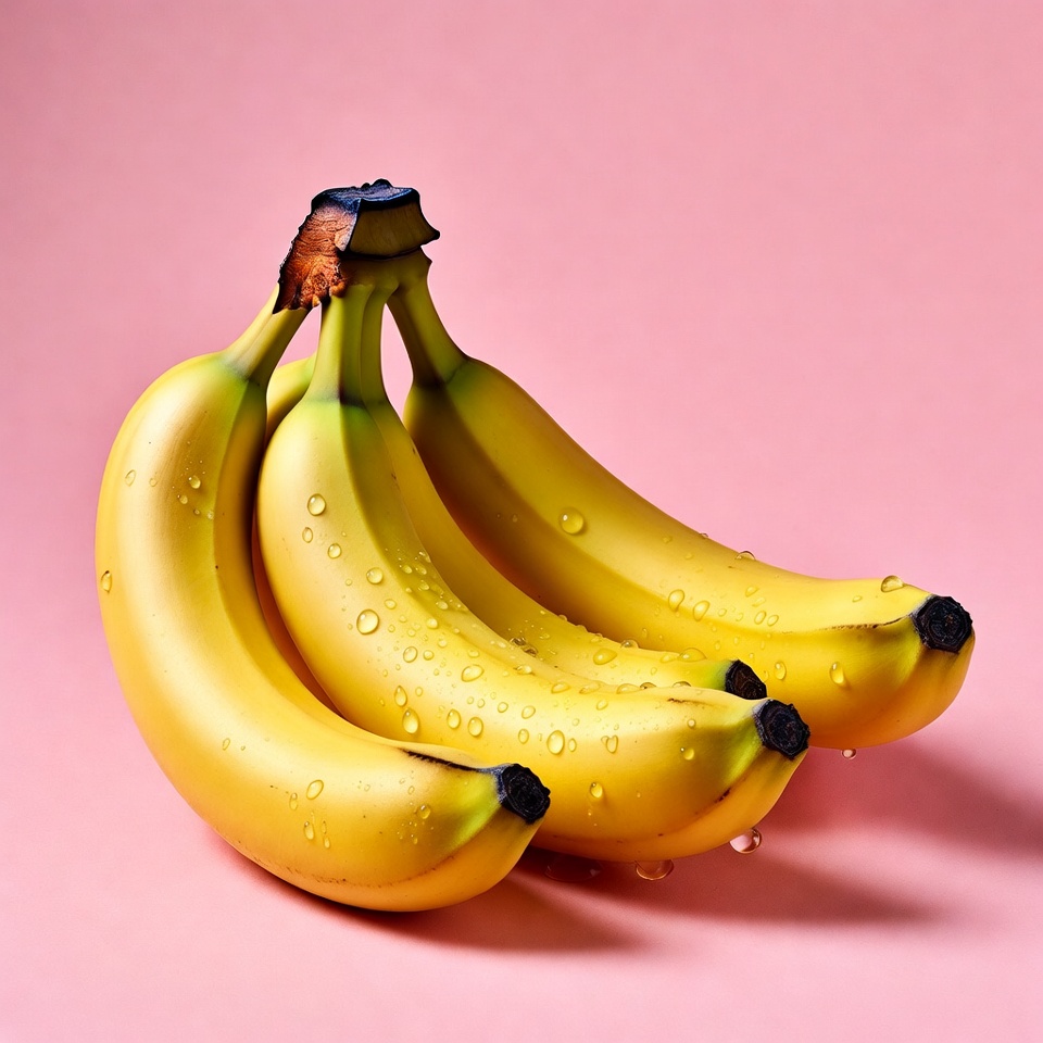 Fresh bananas on pink background Fresh bananas on pink background
