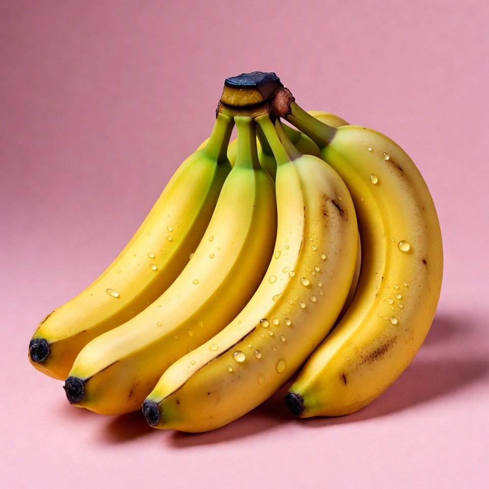 Fresh bananas on pink background Fresh bananas on pink background