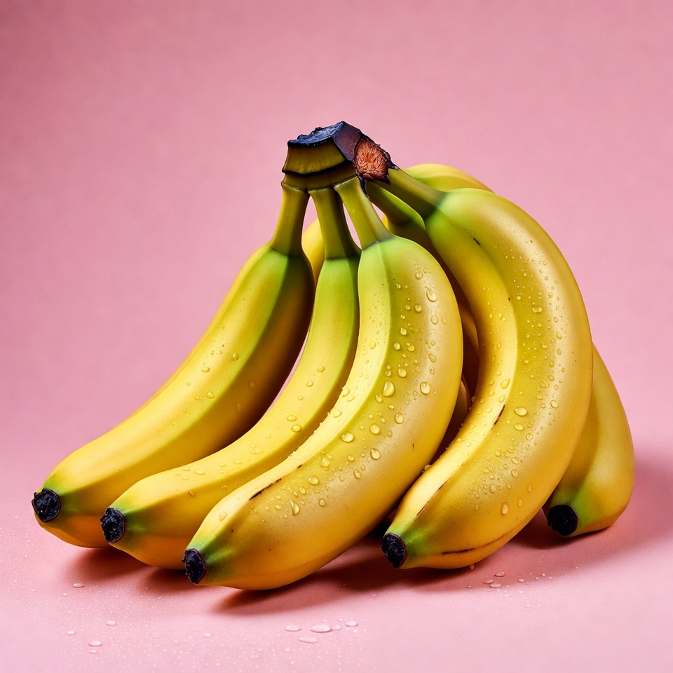Fresh bananas on pink background Fresh bananas on pink background