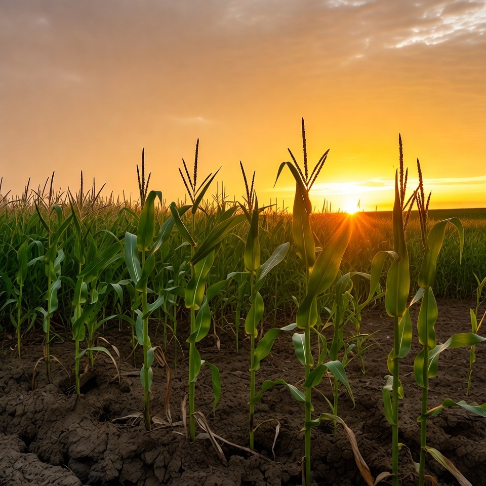 Corn Field at Sunset Corn Field at Sunset