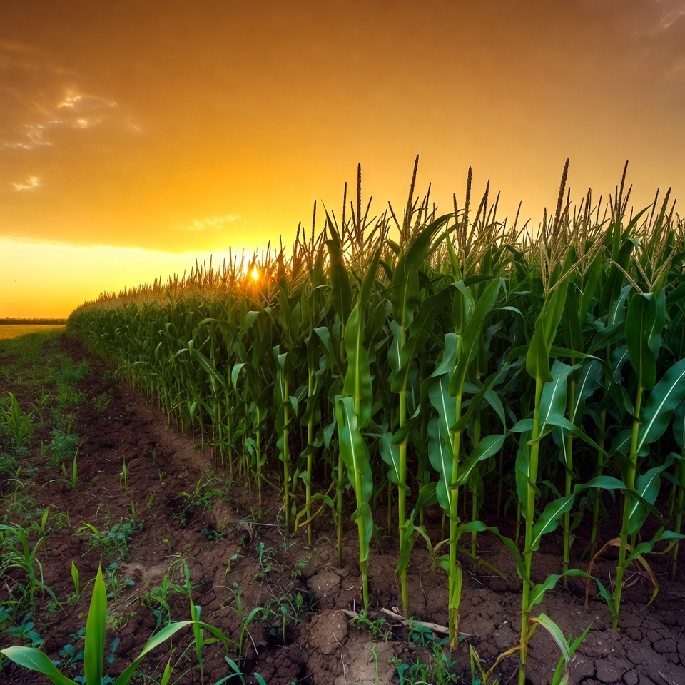 Corn Field at Sunset Corn Field at Sunset