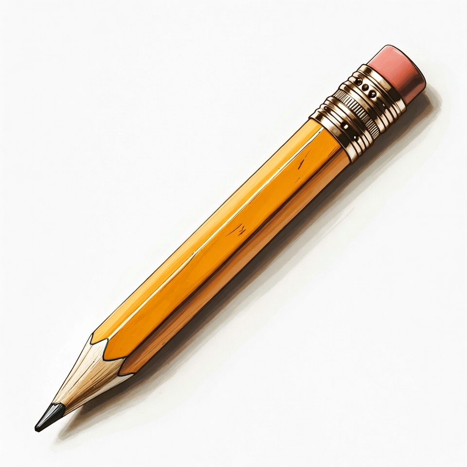 Yellow pencil with eraser Yellow pencil with eraser