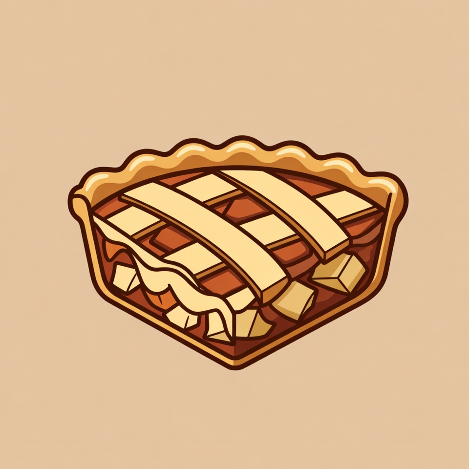 Apple Pie Slice Illustration Apple Pie Slice Illustration
