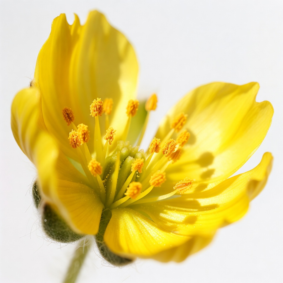 Yellow flower on white background Yellow flower on white background