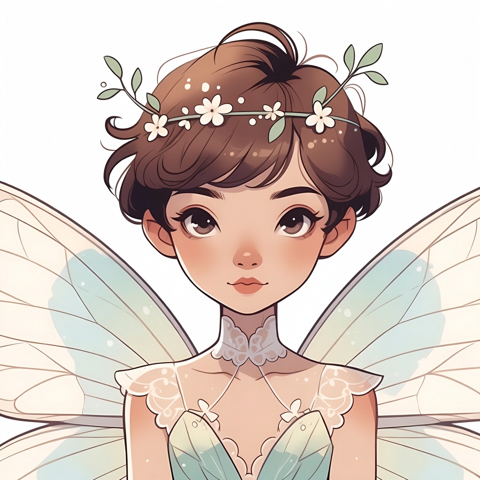 Cute fairy girl with wings Cute fairy girl with wings