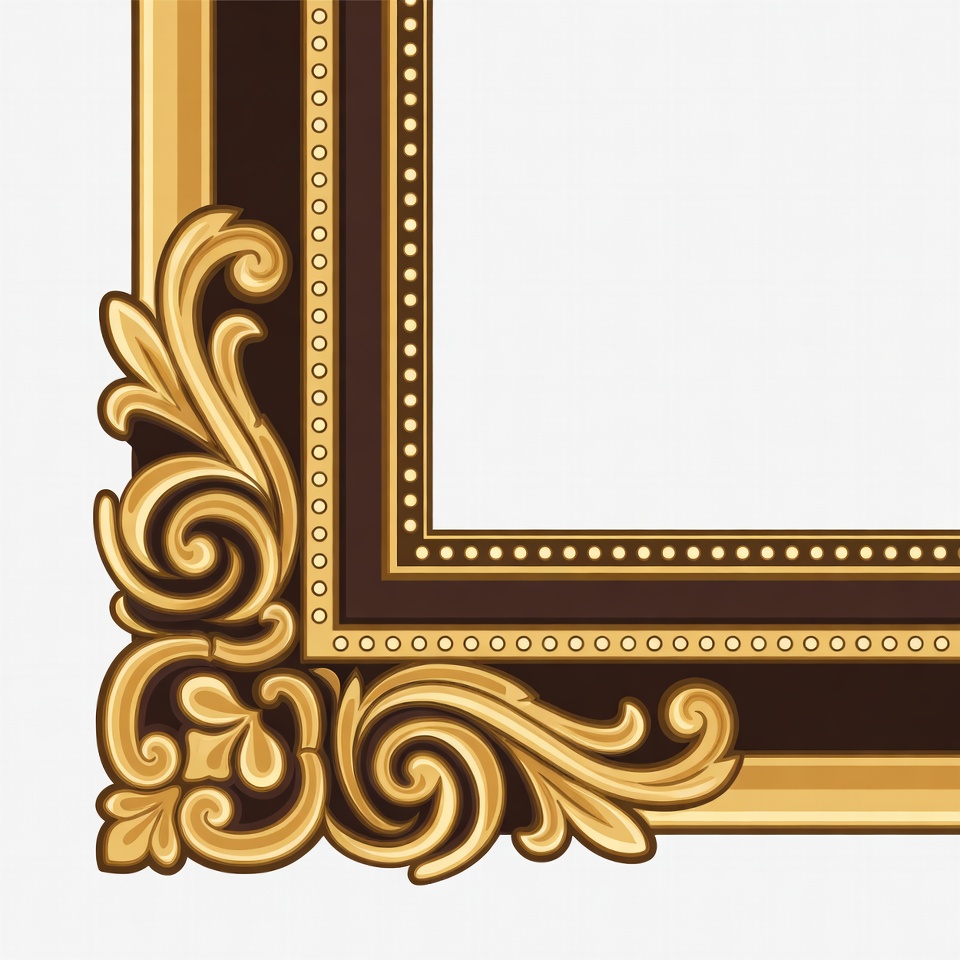 Ornate Golden Picture Frame Ornate Golden Picture Frame