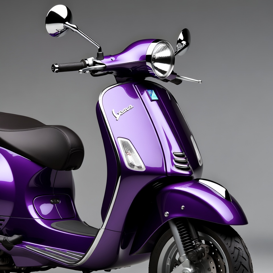 Purple Vespa Scooter Purple Vespa Scooter