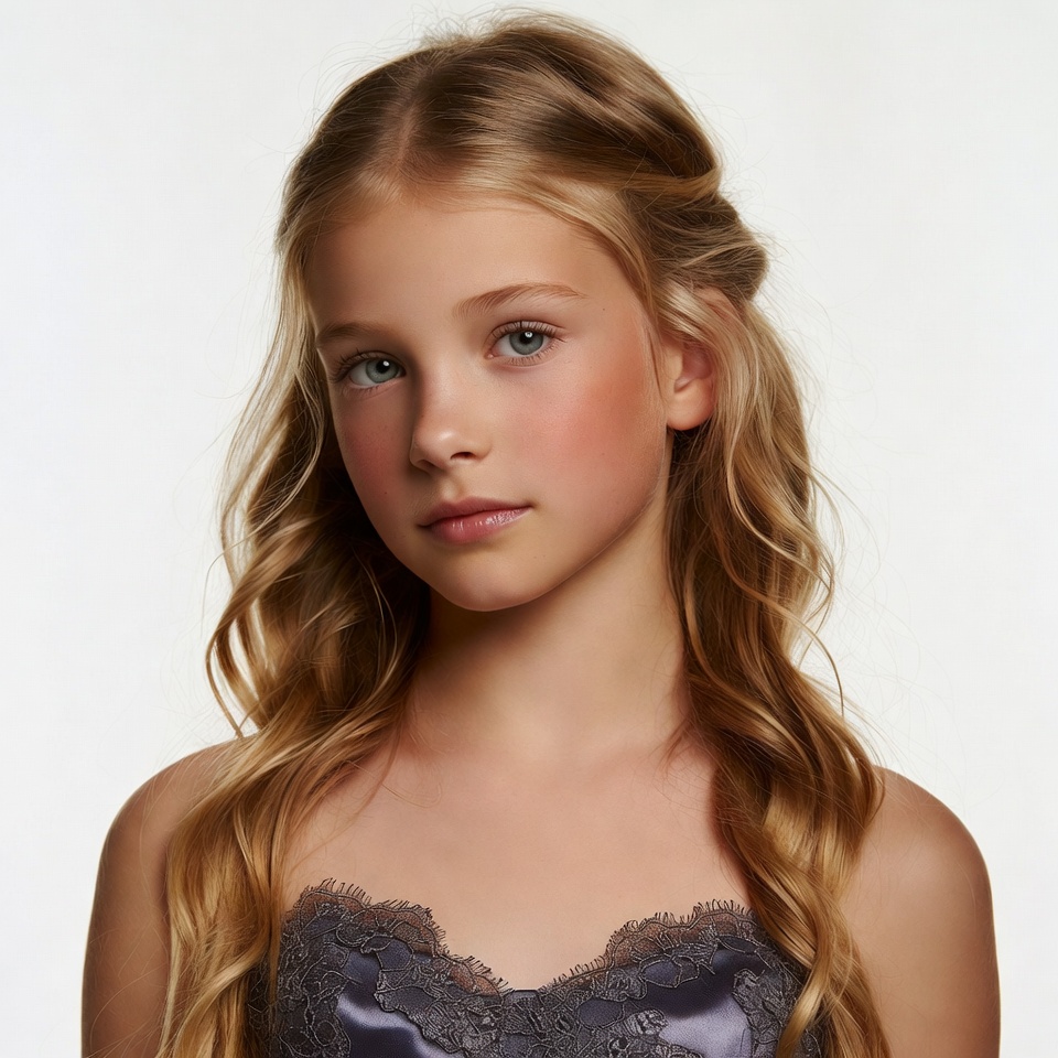 Blonde girl in lace dress Blonde girl in lace dress