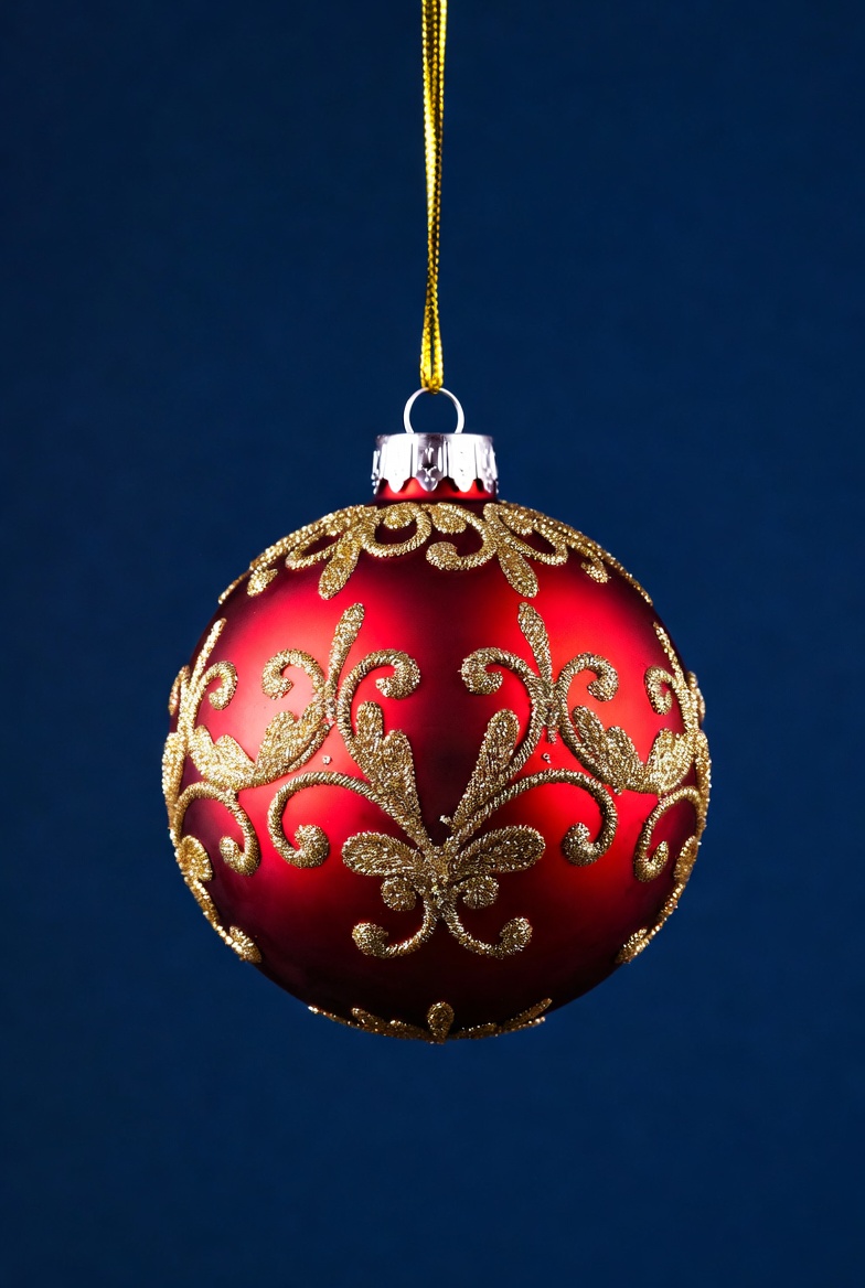 Red Gold Christmas Ornament Hanging Red Gold Christmas Ornament Hanging