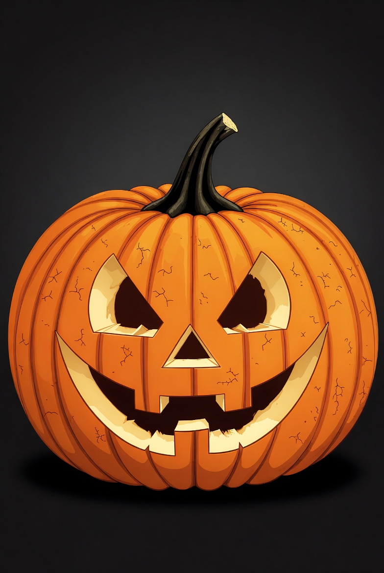 Jack-o'-lantern on black background Jack-o'-lantern on black background