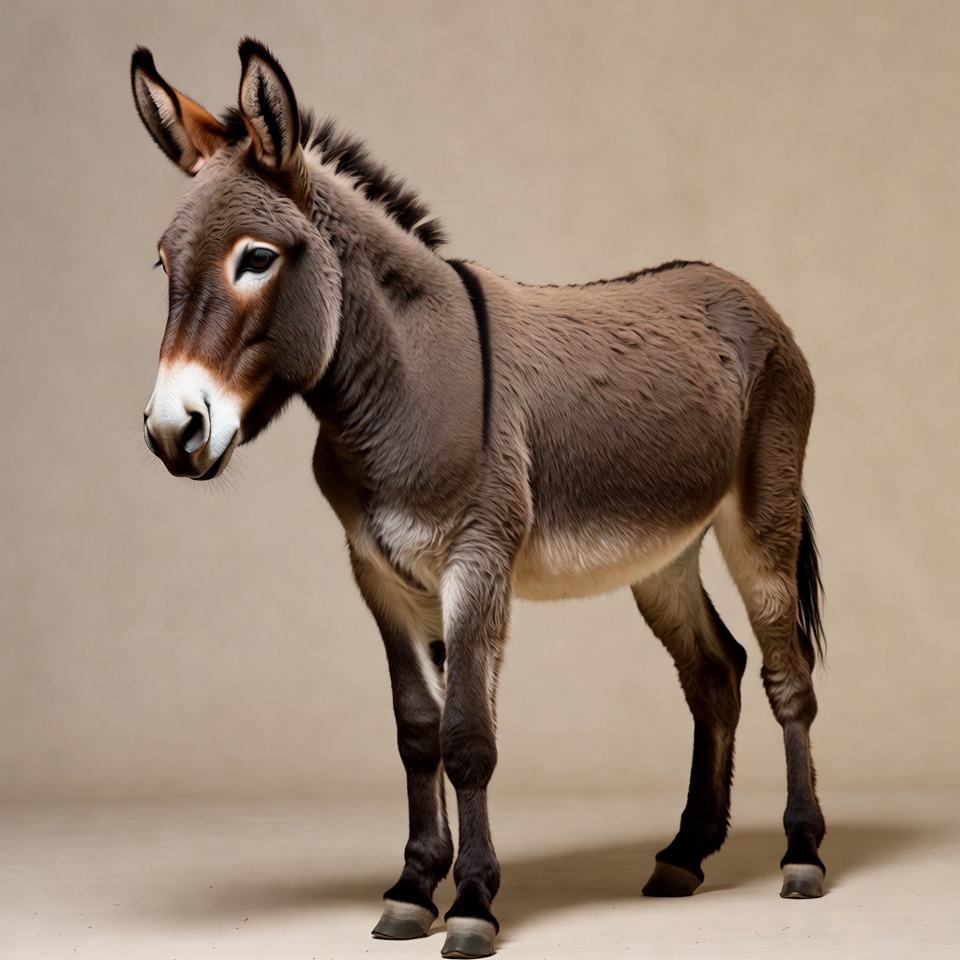 Cute baby donkey standing Cute baby donkey standing