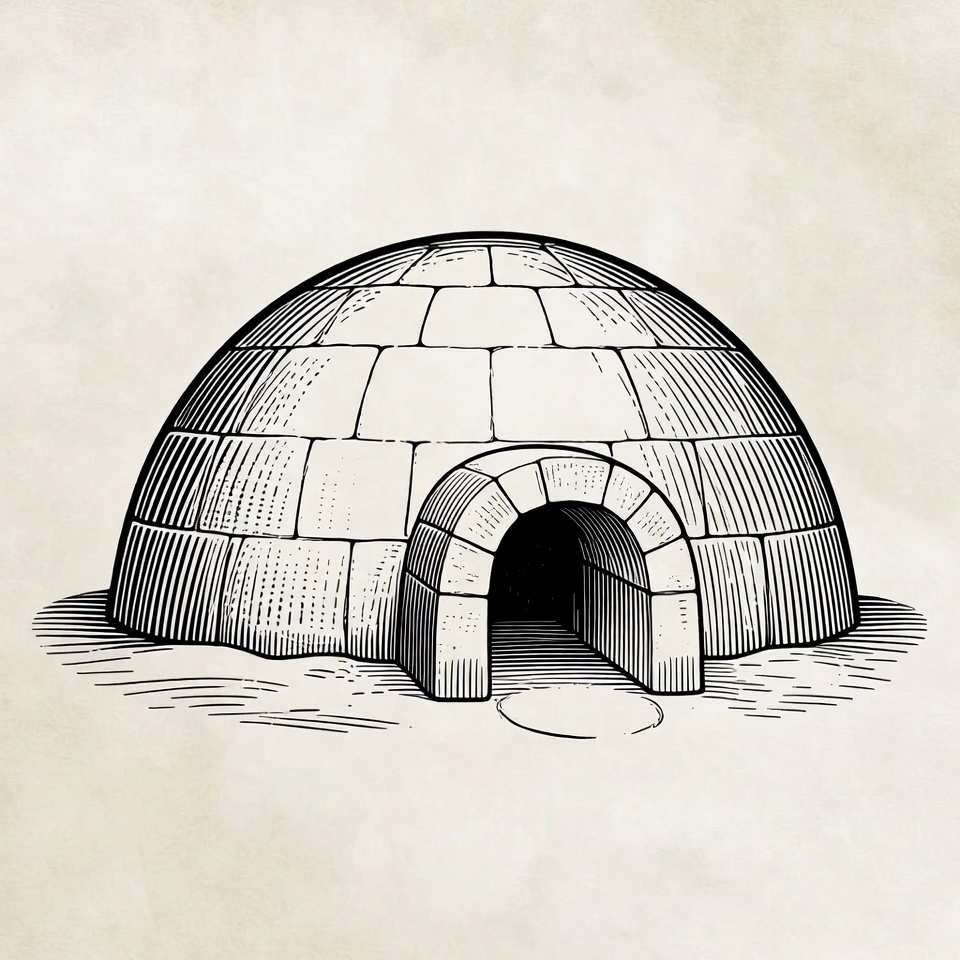 Igloo with entrance Igloo with entrance