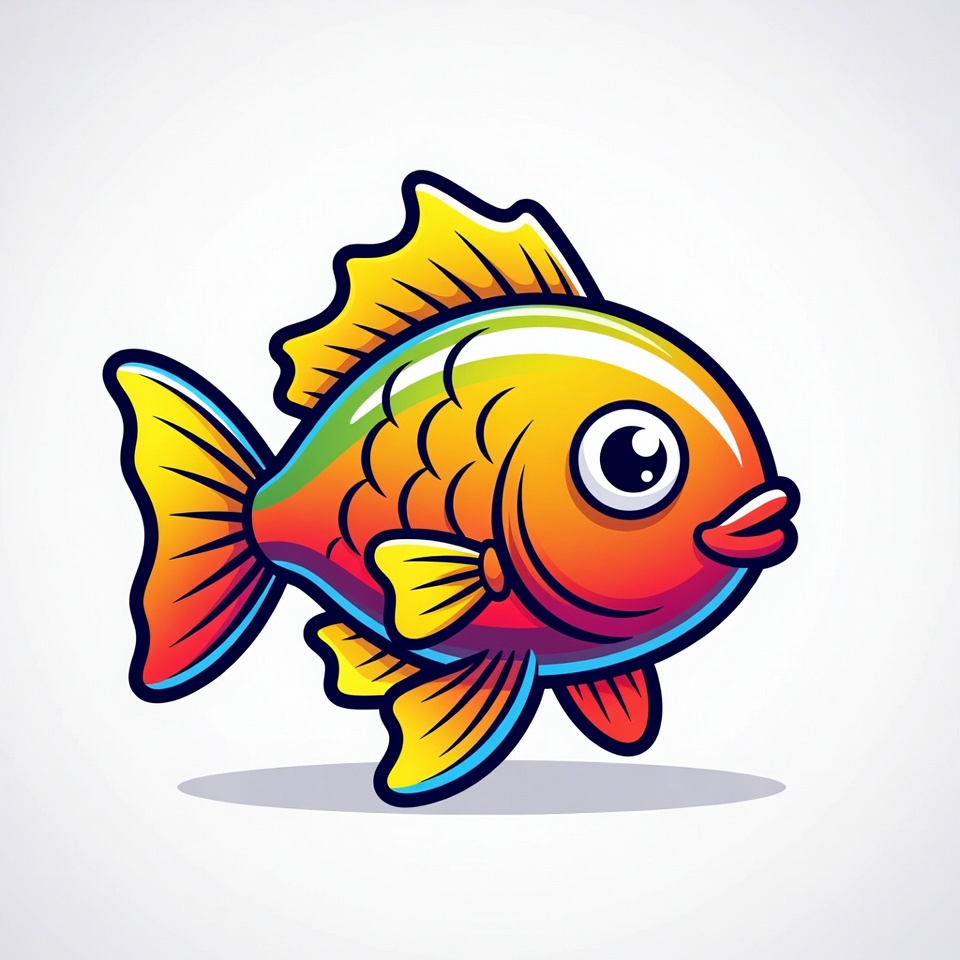 Cute Cartoon Goldfish Cute Cartoon Goldfish