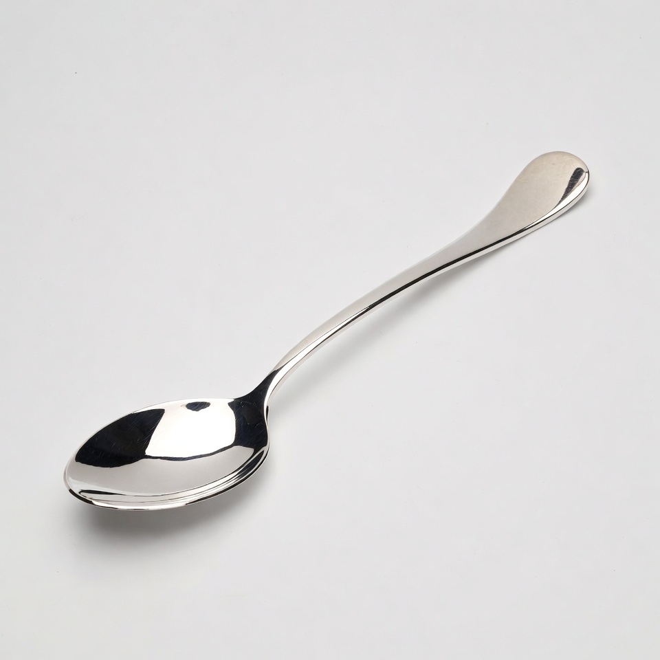 Shiny silver spoon isolated Shiny silver spoon isolated