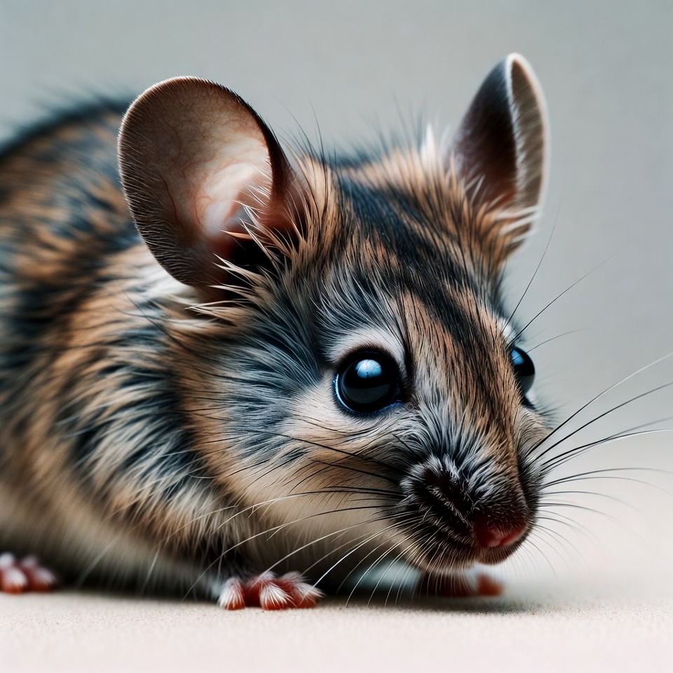 Cute mouse with big blue eyes Cute mouse with big blue eyes