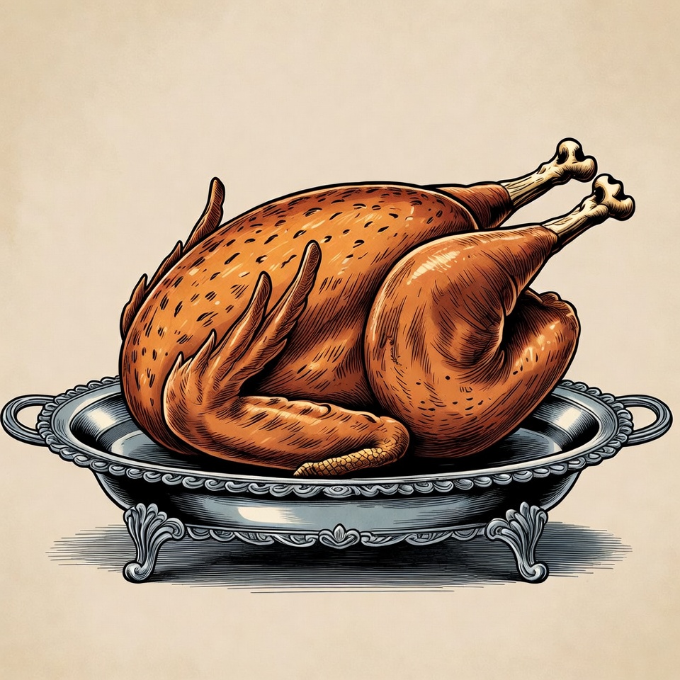 Roasted Turkey on Platter Roasted Turkey on Platter